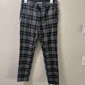 Moss London Slim Fit Plaid Pants